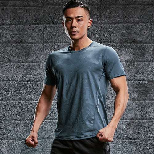 Load image into Gallery viewer, Plue Size Men&#39;s Ice Silk T-Shirt Fashion Sports Undershirt Thin Slim Shirts Tops Summer O-Neck Short Sleeve Quick Dry Breathable
