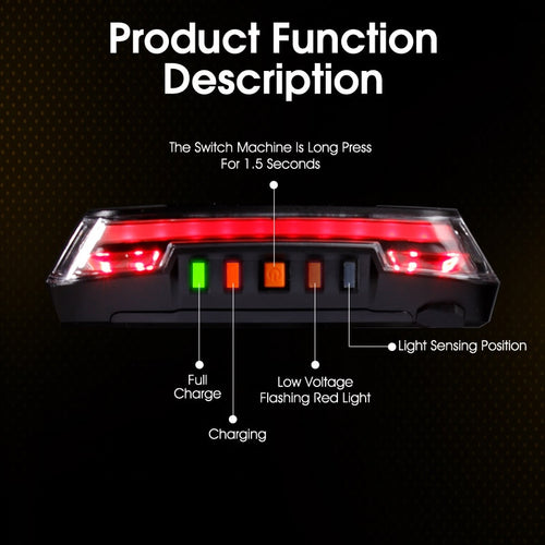Load image into Gallery viewer, Smart Bike Taillight Wireless Remote Turn Signal Light MTB Road Bicycle LED USB Rechargeable Waterproof Cycling Safety Lamp
