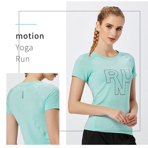 Load image into Gallery viewer, Fitness Women Seamless Sport Shirt Sports Wear For Women Gym Running Top Short Sleeve Yoga Workout Tops Training Sports
