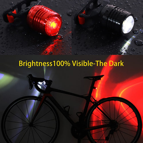 Load image into Gallery viewer, Bicycle Light USB Rechargeable Waterproof Safety Warning Flashlight Bike Lamp Running Helmet Cycling Rear Taillight
