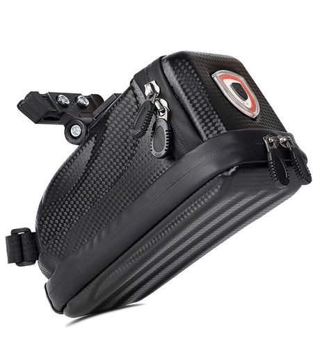 Waterproof Bike Saddle Bag With USB Rechargeable Tail Light MTB Road Bicycle Pannier Basket Cycling Accessories