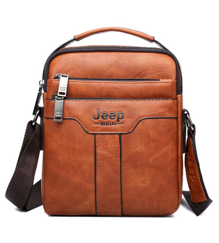 Men Leather Bag 2 piece set Handbags Business Casual Messenger Shoulder Bag Crossbody Male Tote Bags High Quality