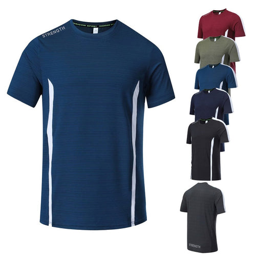 Load image into Gallery viewer, Quick Dry Men Running T-Shirts Gym Fitness Jogging Casual Sports Short Sleeve Tops Compression Sportswear Male Jersey Breathable
