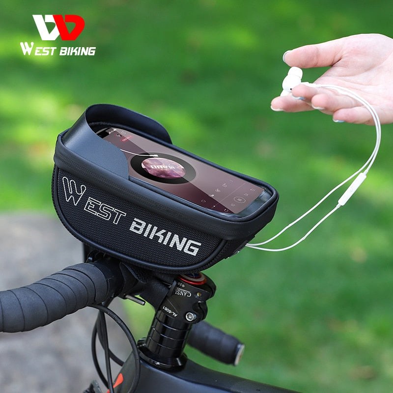 Touch Screen Bicycle Bag MTB Road Bike Handlebar Phone Bag Front Frame Reflective Cycling Accessories Panniers