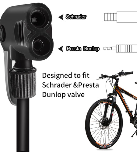 Ultra-light MTB Road Bike Pump Portable Cycling Air Inflator Foot Pump 100/120Psi High Pressure Bicycle Tire Pump