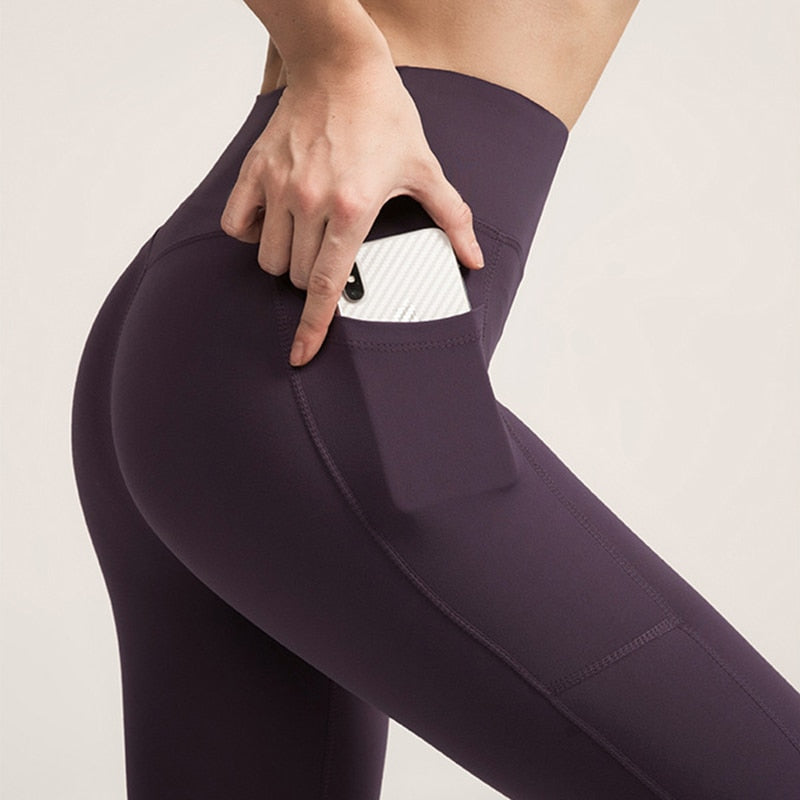 High Waist Side With Pockets Sport Buttery Soft Fitness Women Legging Support Horse Riding Tights Running Yoga Pants