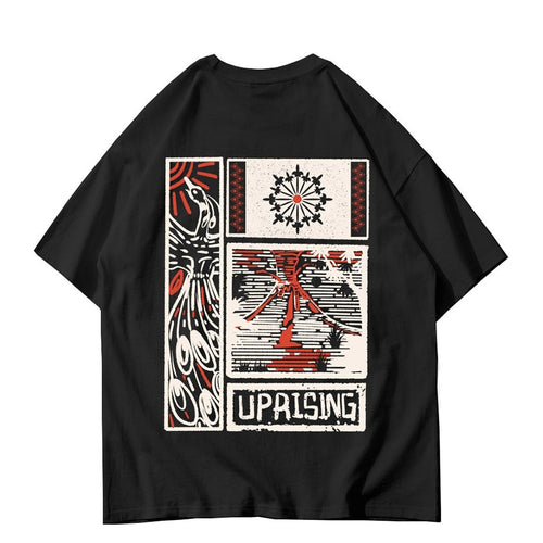 Load image into Gallery viewer, Japanese Pain Printed T Shirt Men Retro Washed 100% Cotton Tops Tees Harajuku Tshirt Streetwear Hip Hop Male T-shirts
