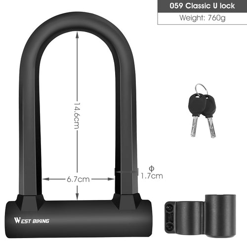 Load image into Gallery viewer, Bicycle U Lock MTB Road Bike Padlock 2 Keys Anti-theft Safety Motorcycle Scooter Cycling Lock Bicycle Accessories
