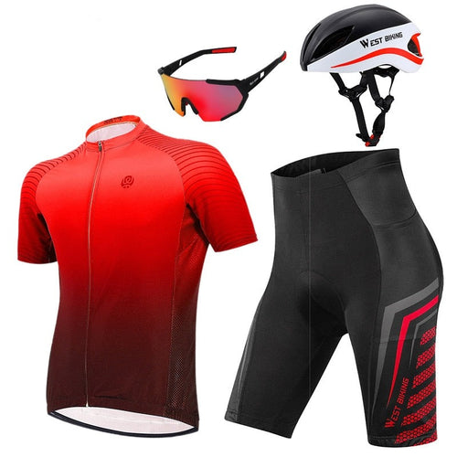Load image into Gallery viewer, Professional Cycling Set MTB Bike Clothing Racing Bicycle Clothes Uniform Summer Quick-dry Cycling Jersey Set
