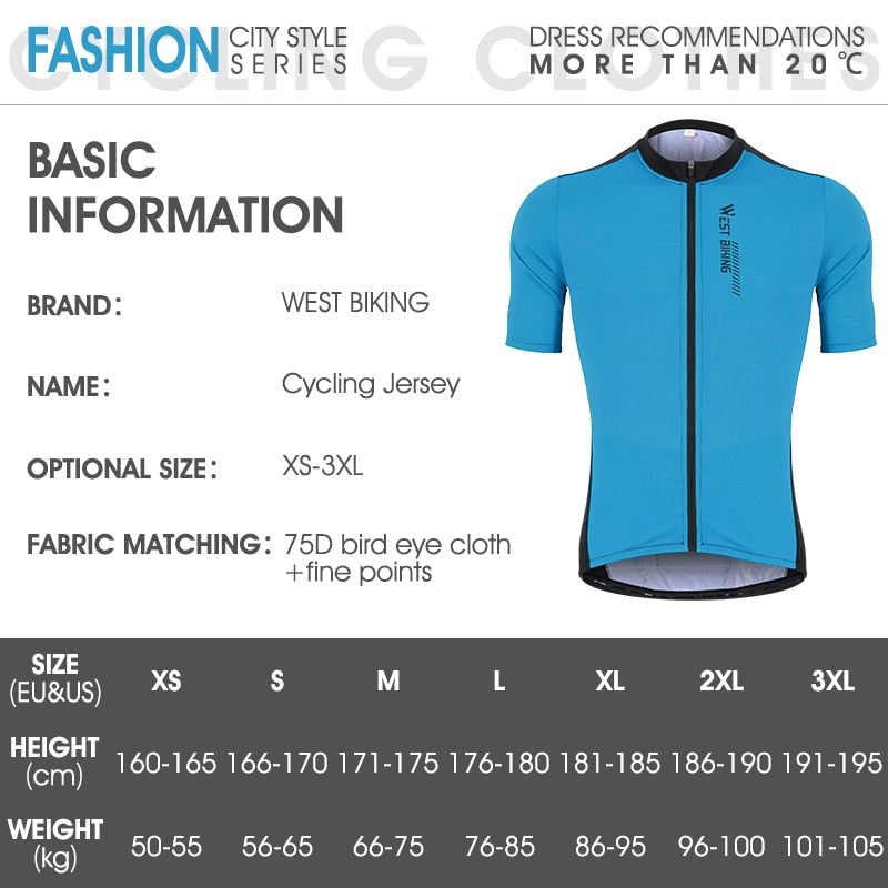 XS-XXXL Summer Cycling Jersey Breathable Team Racing Sport Bicycle Jersey Mens Shirt Clothing Short Bike Jersey