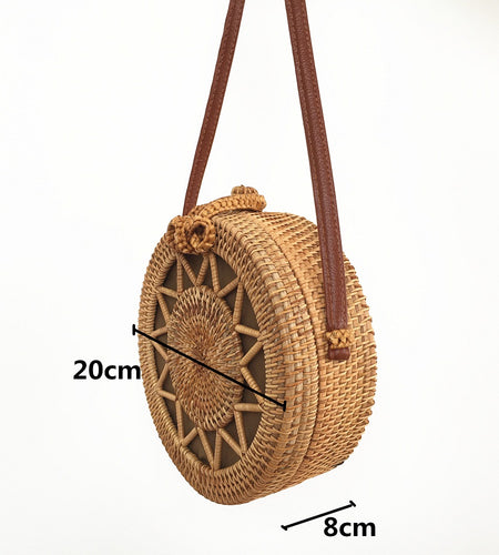 Bohemian Circular Wicker Rattan Shoulder Bag-women-wanahavit-(20cm<Max Length<30cm)-wanahavit