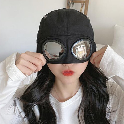 Load image into Gallery viewer, Fashion High Quality Men Women Pilot Glasses Duck Hat Fashion Wild Students Street Trend Cortex Baseball Cap
