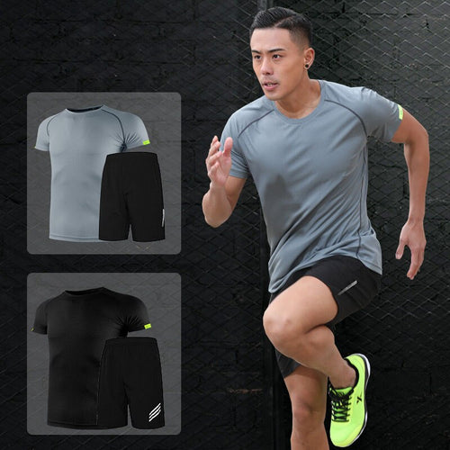 Load image into Gallery viewer, Running T Shirt Sport GYM Tshirt Short Sleeve Football Basketball Tennis Shirt Quick Dry Fitness Sports Set Suits Sportswear
