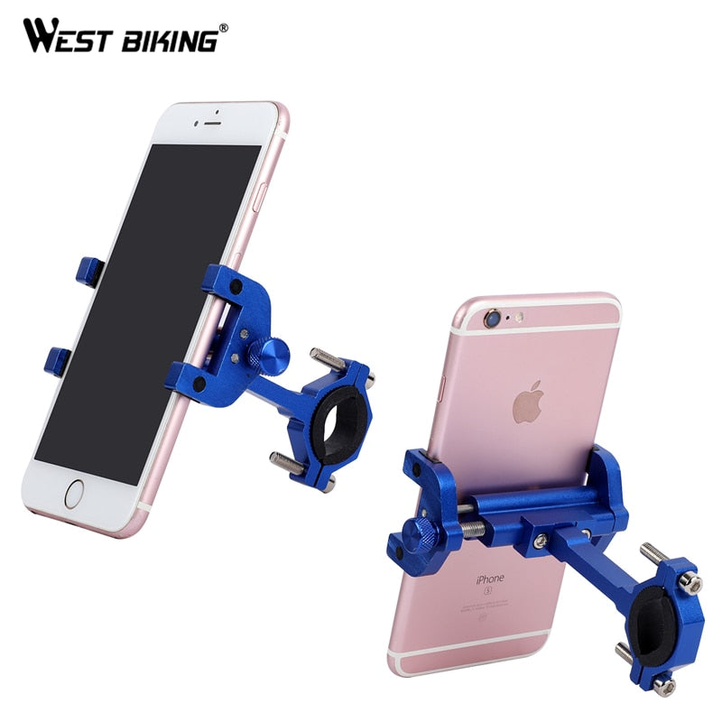 Aluminum Alloy Bike Mobile Phone Holder Adjustable Bicycle Phone Holder Non-slip MTB Phone Stand Cycling Accessories