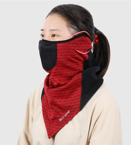 Cycling Face Mask Winter Thermal Warm Scarf Outdoor Ski Mask Running Climbing Snowboard Windproof Fleece Bike Mask