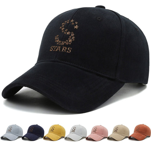 Load image into Gallery viewer, Men Casual sport fashion sun Hats Women cotton Stars S embroidery Baseball Cap Sun Protection Snapback cap hat
