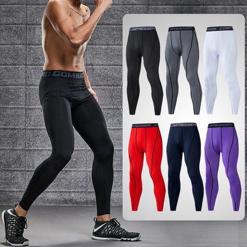 Load image into Gallery viewer, Men&#39;s Lycra Compression Pants Cycling Running Basketball Soccer Elasticity Sweatpants Fitness Tights Legging Trousers Rash Guard
