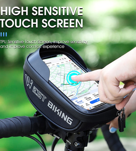 Touch Screen Bicycle Bag MTB Road Bike Handlebar Phone Bag Front Frame Reflective Cycling Accessories Panniers