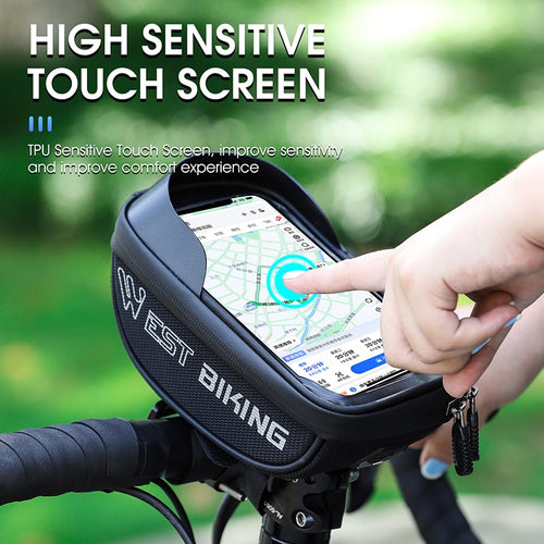 Load image into Gallery viewer, Touch Screen Bicycle Bag MTB Road Bike Handlebar Phone Bag Front Frame Reflective Cycling Accessories Panniers
