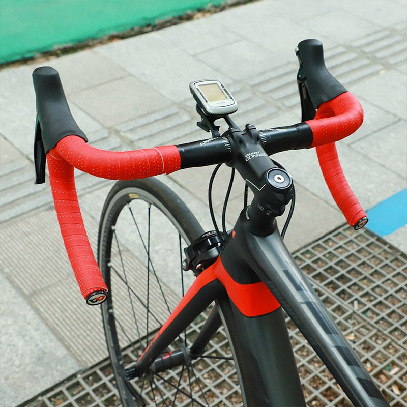 Road Bike Handlebar Tape EVA PU Bicycle Handlebar Tape Anti-slip Shock Absorption Cycling Wrap End Plug Accessories