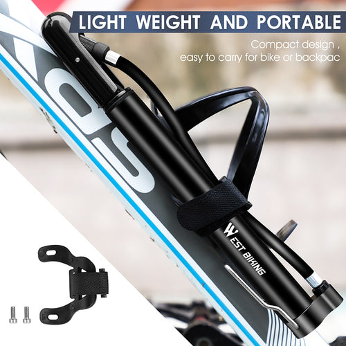Load image into Gallery viewer, 120 PSI MTB Road Bicycle Pump Long Hose Cycling Air Inflator Schrader Presta Valve MTB Road Bike Tire Alloy Pump
