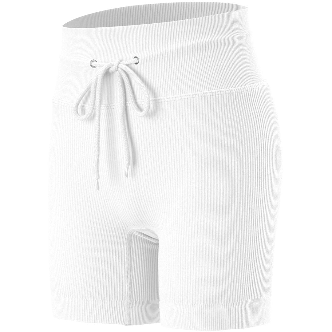 Women's Sportwear Yoga Zipper Crop Top Sports Bra Drawstring Leggings Shorts Running Pants Workout Outfit Gym Clothing A053S