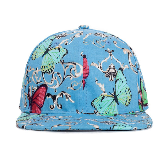 Load image into Gallery viewer, Women Cap Fashion Cotton Butterfly Flower Digital Printing Baseball Cap Female Outdoor Street Hip Hop Snapback Hat
