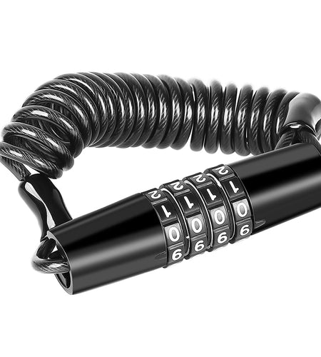 Anti-theft Bicycle Lock 4 Digit Password Mini Helmet Bag Lock For Motorcycle Bicycle Scooter Cycling Cable Lock