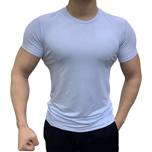 Load image into Gallery viewer, Gym Shirt Sport T Shirt Men Fitness Running Shirts Quick Dry Short Sleeve Training T Shirt Mens Tops Rashgard Sportswear
