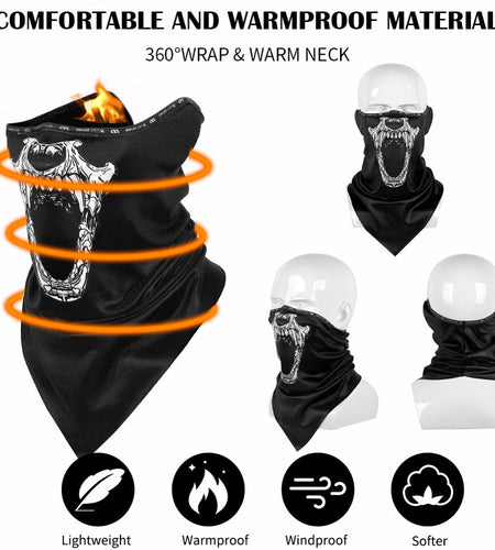 Winter 3D Print Sport Scarf Protection Thermal Neck Gaiter Bicycle Balaclava Men Women Cycling Fishing Headwear