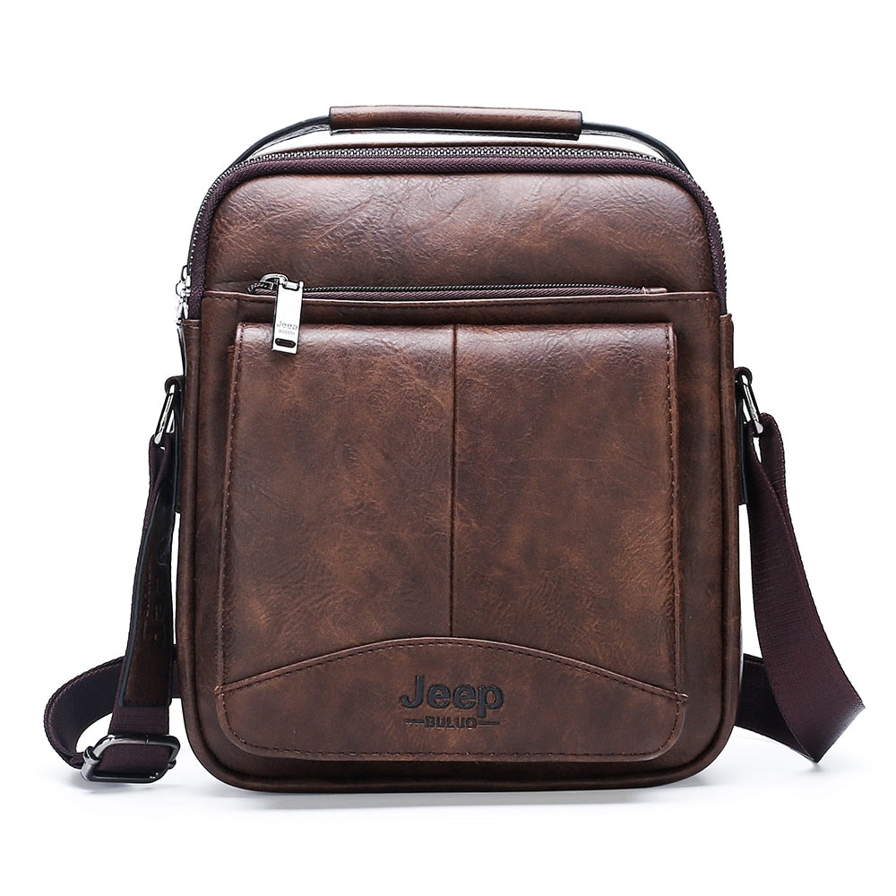 Large Men's Messenger Shoulder Bags Men Fashion Business High Quality Split Leather Crossbody Tote Bag For iPad