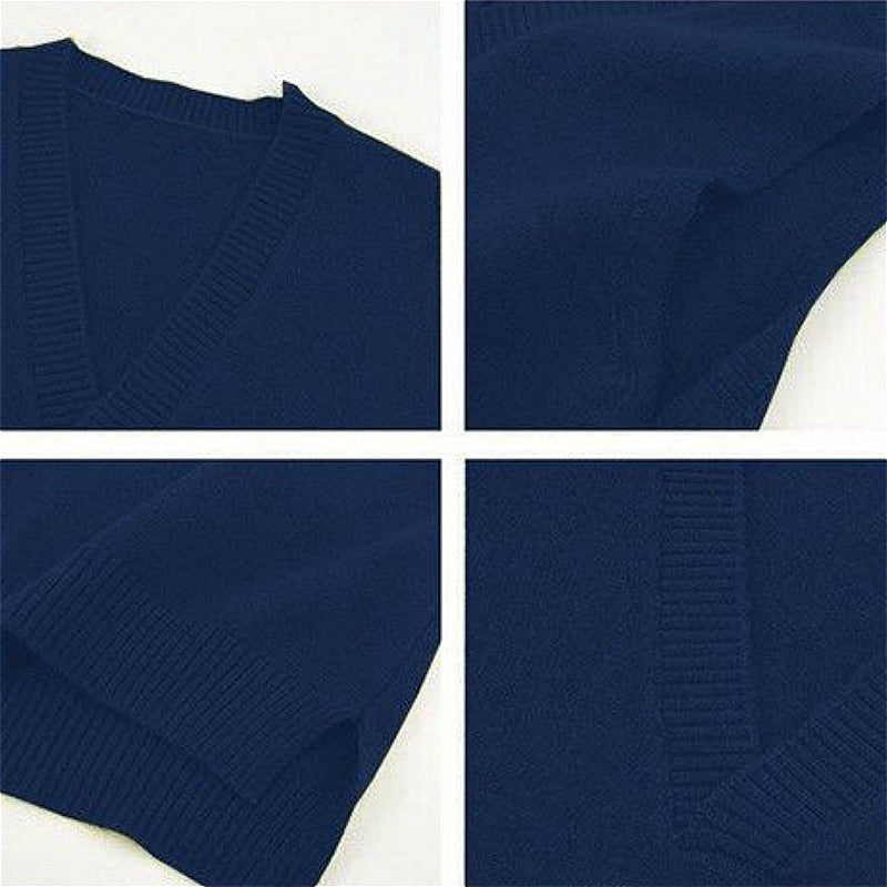 Women Sweater Vest Autumn V-neck Knit Pullover Solid Simple Slim All-match Casual Korean Sleeveless Vintage Vest