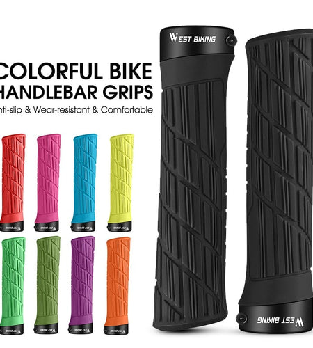 Bicycle Grips Soft Rubber MTB Road Bike Grips Shockproof Anti-Slip Handlebar Cover Colorful Cycling Handlebar Grips