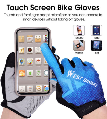 Breathable Cycling Gloves Men Women MTB Bicycle Gloves Motorcycle Running Fitness Riding Full Finger Bike Gloves