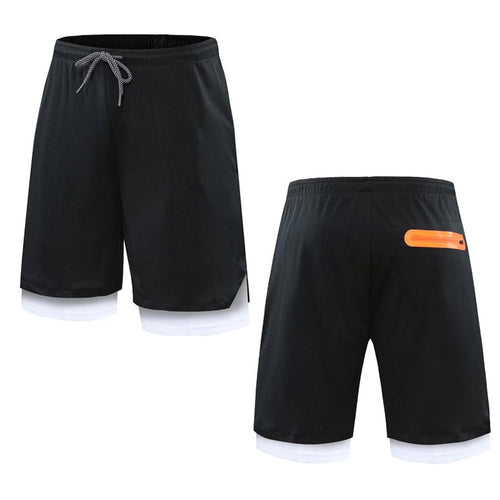 Load image into Gallery viewer, Gym Men&#39;s Sports Shorts 2 in 1 Safety Pocket Sexy Running Knickers Male Double Layer Breathable Fitness Training Pants
