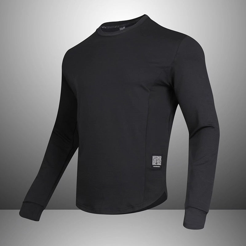 High Quality Men's Running Shirt Bodybuilding Sport T-Shirt Quick Dry Long Sleeve Compression Top Gym Fitness Tight Rashgard
