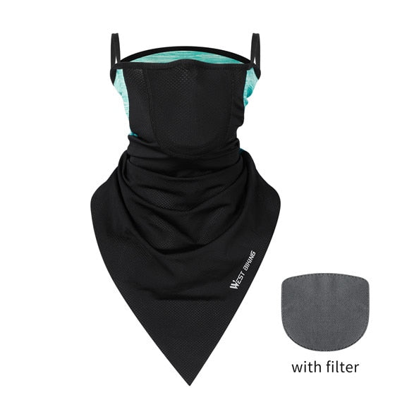 Cycling Headwear Summer Bandana Running Face Cover Sports Scarf With Activated Carbon Filter Protection Equipment
