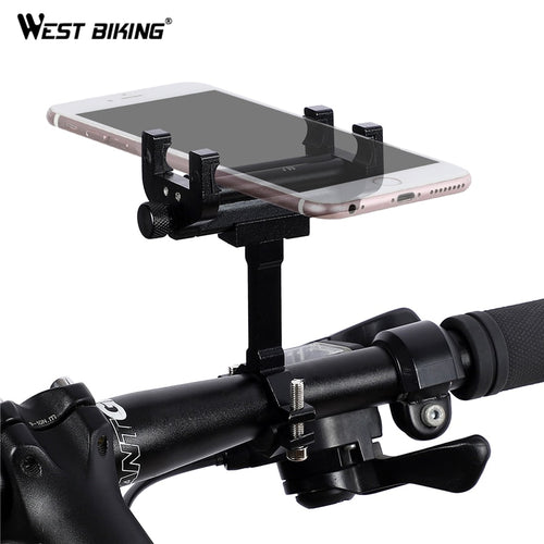 Load image into Gallery viewer, Aluminum Alloy Bike Mobile Phone Holder Adjustable Bicycle Phone Holder Non-slip MTB Phone Stand Cycling Accessories
