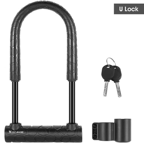 Load image into Gallery viewer, Anti-Theft Secure Bike Lock Steel MTB Road Bicycle Cable U Lock With 2 Keys Motorcycle Scooter Cycling Accessories
