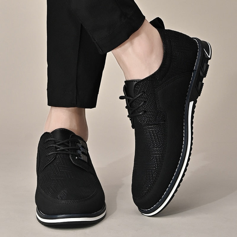 Men Casual Shoes High Quality Elastic Band Men's Loafers Fashion Comfortable Men's Shoes Slip on Driving Shoes Moccasins Size 48