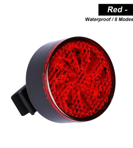 Whirling Windmill LED Bicycle Tail Light 8 Light Modes USB Charge Bike Light Waterproof Safety Warning Seatpost Cycling Light