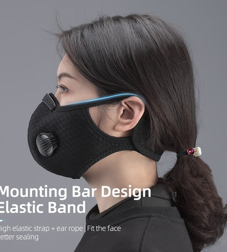 Cycling Face Mask Filter PM2.5 Anit-fog Breathable Dustproof Bicycle Respirator Sport Protection Dust Mask Anti-droplet