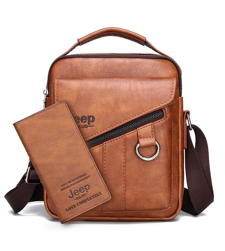 Men Bags Crossbody Shoulder Bag For Male Split Leather Messenger Tote Bag Travel Luxury Brand New  Fashion Business