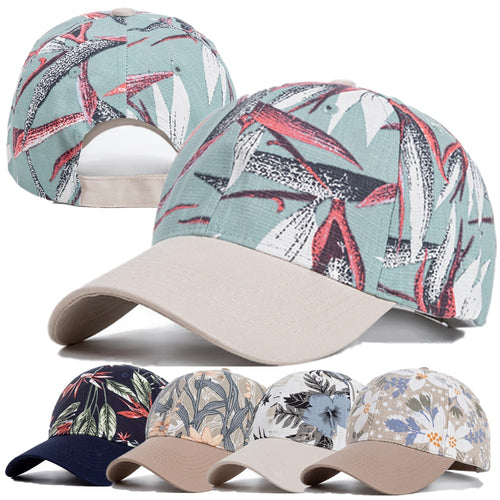 Load image into Gallery viewer, Fashion Women Cap Flowers And Foliage Print Baseball Cap Female Outdoor Streetwear Caps Hats
