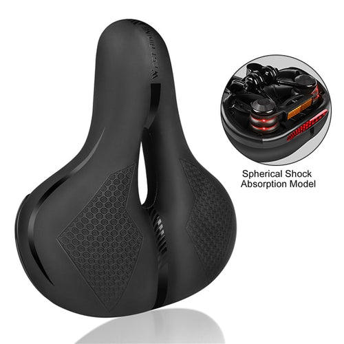 Load image into Gallery viewer, Bicycle Saddle MTB Bike Seat Waterproof Soft Seat Cushion Bike Accessories PVC Steel Hollow Wide Cycling Saddles
