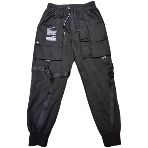 Load image into Gallery viewer, Tactical Functional Cargo Pants Joggers Men Black Elastic Waist Trousers Hip Hop Streetwear Multi-pocket Pants Techwear WB372
