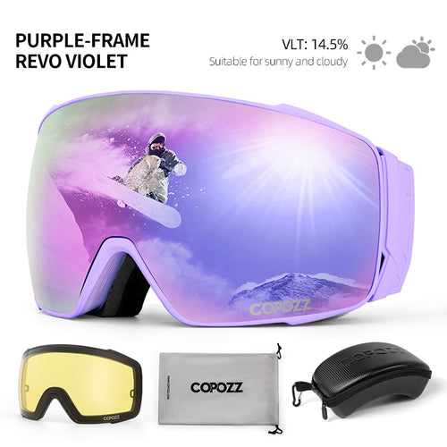 Load image into Gallery viewer, Magnetic Polarized Ski Goggles Double lens Men Women Anti-fog Ski Glasses UV400 Protection Snowboard Skiing Eyewear
