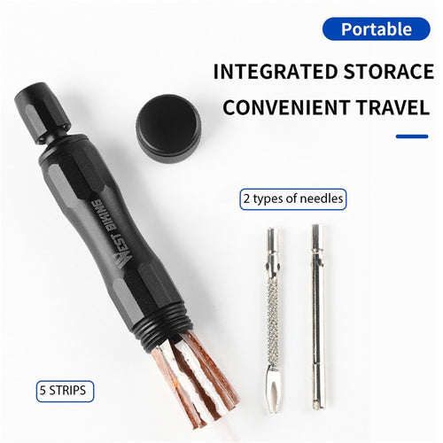 Load image into Gallery viewer, Bicycle Tubeless Tire Repair Tool Kit MTB Tyre Puncture Sealant Rubber Stripes Road Bike Tire Maintenance Mini Tool
