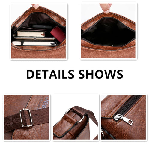 Load image into Gallery viewer, Men&#39;s Bag PU Leather Handbags Men Leather Shoulder Bags Men Messenger Bags Crossbody Bags For Man Fashion
