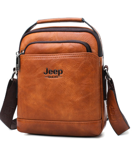 Men Leather Shoulder Bag 2 piece set Handbags Business Casual Messenger Bag Crossbody Male Tote Bags For iPad